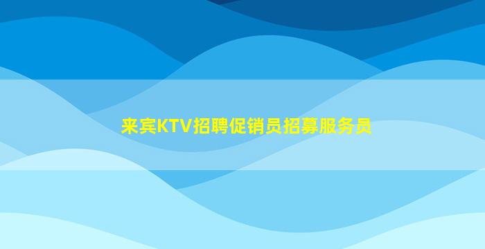 来宾KTV招聘促销员招募服务员